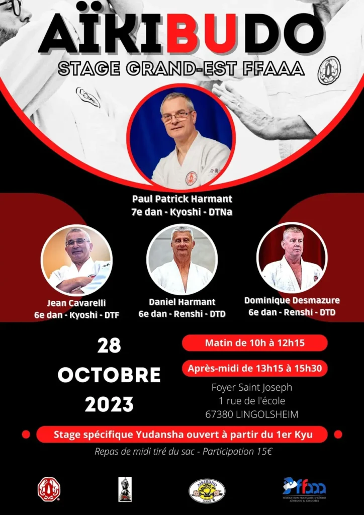 affiche stage spécifique aikibudo 28 octobre 2023