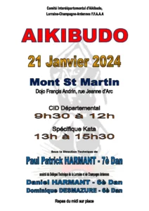 Image stage interdépartemental Aikibudo janvier 2024